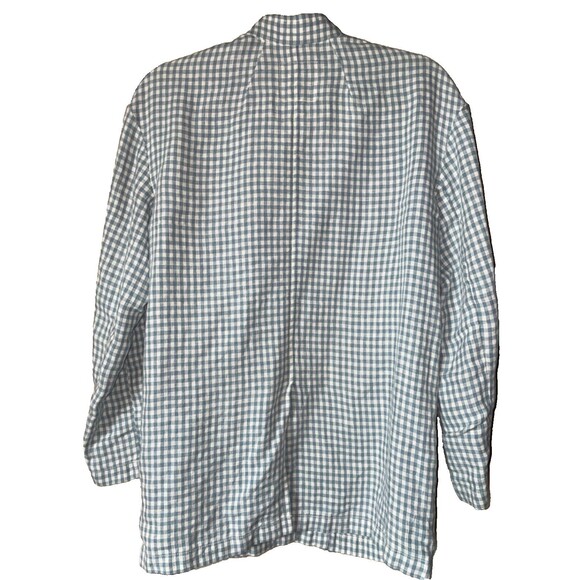 Madewell Women’s Linen Collarless Blazer in Gingham Check size S Oversized Fit - Picture 9 of 10